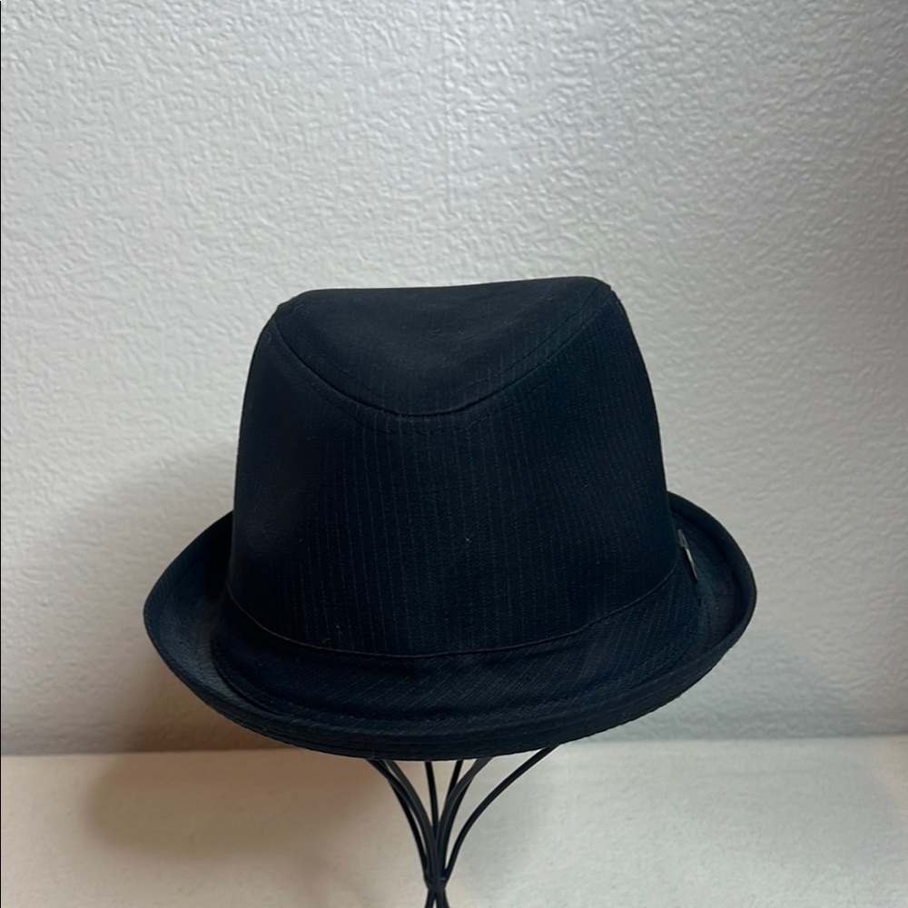 Peter Grimm Black Pinstripe Fedora Hat | L/XL | Classic Dress Hat - Picture 2 of 6